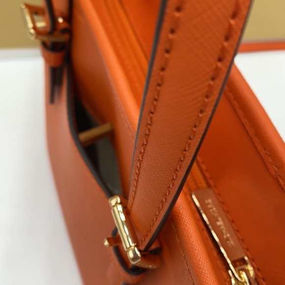 MICHAEL KORS XS CONVERTIBLE TOP ZIP TOTE TANGERINE - Picture 14 of 16